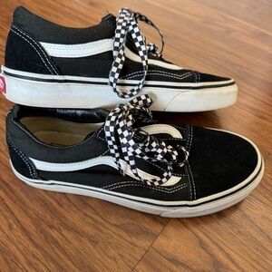 Black and White Checkered Sneakers